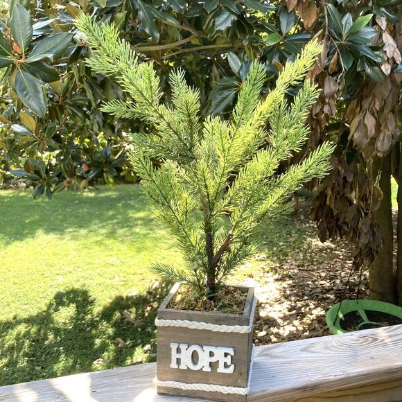 HOPE Artificial Plant Flower Pot Box 5 x 5 x 5 in 22 inches Tall - Picture 2 of 7